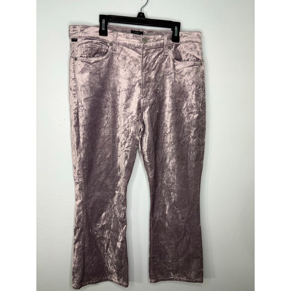 Citizens of Humanity Demy Cropped Flare Velvet Jeans 31 Lavender Pants Purple